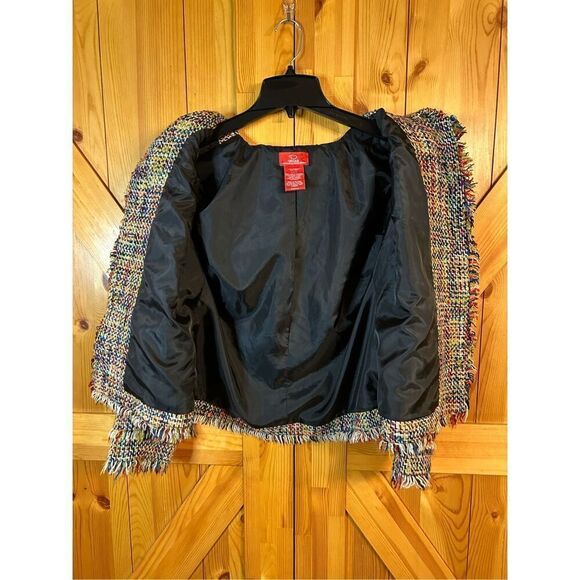 Oscar de la Renta Multicolored Blazer Size 8 Wool Blend (0578) - Picture 8 of 8